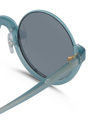 Detail View - Click To Enlarge - 3.1 PHILLIP LIM - x Linda Farrow stainless steel rim half moon sunglasses