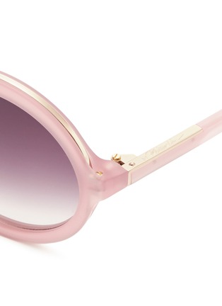 Detail View - Click To Enlarge - 3.1 PHILLIP LIM - Stainless steel rim frosted sunglasses