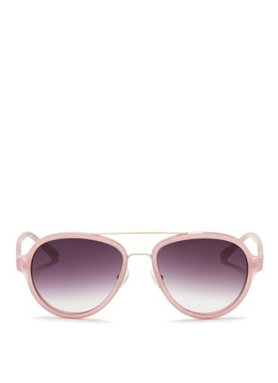 Main View - Click To Enlarge - 3.1 PHILLIP LIM - Stainless steel rim aviator sunglasses