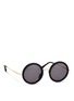 Figure View - Click To Enlarge - THE ROW - x Linda Farrow wire temple round acetate sunglasses