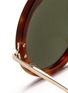 Detail View - Click To Enlarge - THE ROW - x Linda Farrow wire temple round tortoiseshell acetate sunglasses