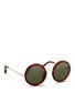 Figure View - Click To Enlarge - THE ROW - x Linda Farrow wire temple round tortoiseshell acetate sunglasses