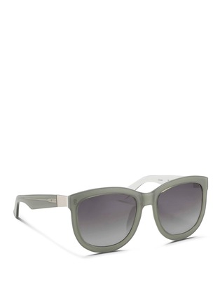 Figure View - Click To Enlarge - THE ROW - x Linda Farrow oversize D-frame colourblock acetate sunglasses