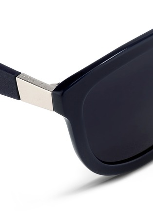 Detail View - Click To Enlarge - THE ROW - Leather temple acetate sunglasses