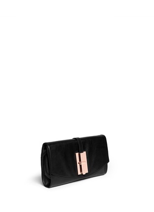 Front View - Click To Enlarge - THOMAS WYLDE - Strap latch leather clutch