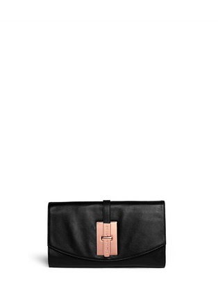 Main View - Click To Enlarge - THOMAS WYLDE - Strap latch leather clutch