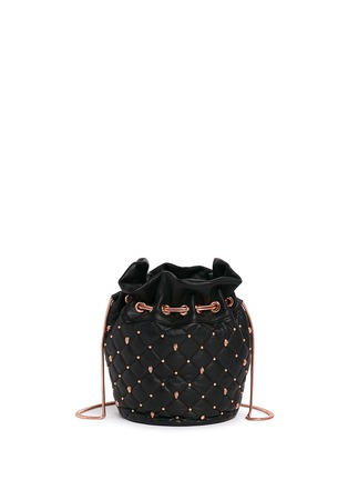 Back View - Click To Enlarge - THOMAS WYLDE - Skull stud quilted leather bucket bag
