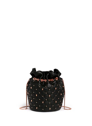 Main View - Click To Enlarge - THOMAS WYLDE - Skull stud quilted leather bucket bag