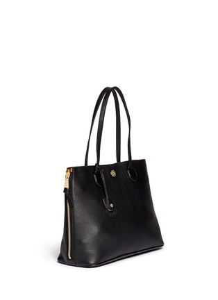 Front View - Click To Enlarge - TORY BURCH - 'Robinson' side zip pebbled leather tote 