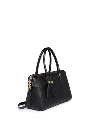 Front View - Click To Enlarge - TORY BURCH - 'Thea' tassle pebbled leather satchel