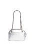 Back View - Click To Enlarge - TORY BURCH - 'Thea' metallic leather crossbody bag