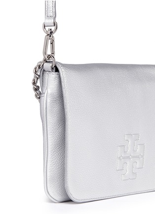 Detail View - Click To Enlarge - TORY BURCH - 'Thea' foldover leather clutch