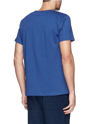 Back View - Click To Enlarge - MAISON KITSUNÉ - Text print cotton jersey T-shirt