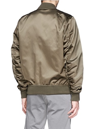 Back View - Click To Enlarge - MAISON KITSUNÉ - Satin bomber jacket