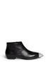 Main View - Click To Enlarge - 73426 - Stud toe cap leather ankle boots