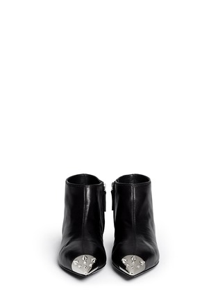 Figure View - Click To Enlarge - 73426 - Stud toe cap leather ankle boots