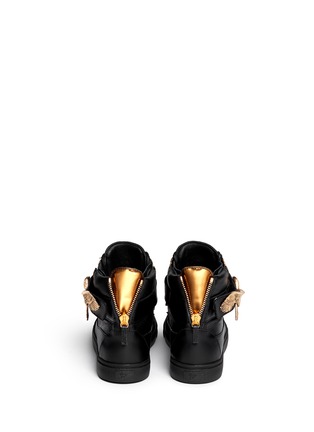 Back View - Click To Enlarge - 73426 - 'London' metal eagle leather sneakers
