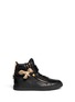 Main View - Click To Enlarge - 73426 - 'London' metal eagle leather sneakers