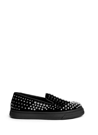 Main View - Click To Enlarge - 73426 - 'Camoscio' multi stud suede slip-ons