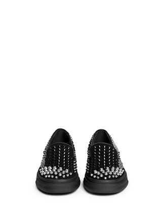 Figure View - Click To Enlarge - 73426 - 'Camoscio' multi stud suede slip-ons