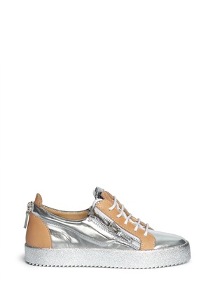 Main View - Click To Enlarge - 73426 - 'London' mirror leather sneakers