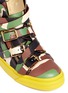 Detail View - Click To Enlarge - 73426 - 'Farwest' camo print multi buckle leather sneakers