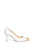 Main View - Click To Enlarge - 73426 - 'Yvette' stud toe cap patent leather pumps