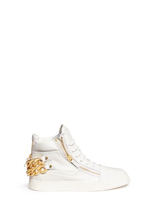 Main View - Click To Enlarge - 73426 - 'London' metal chain high top sneakers