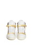 Figure View - Click To Enlarge - 73426 - 'London' metal plate leather sneakers