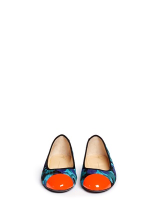 Figure View - Click To Enlarge - 73426 - Neon toe cap camouflage ponyhair flats