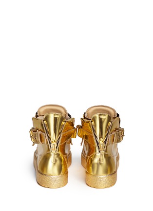 Back View - Click To Enlarge - 73426 - 'London' chain mirror leather sneakers