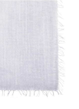 Detail View - Click To Enlarge - FRANCO FERRARI - Fringe edge cotton-cashmere-silk scarf 