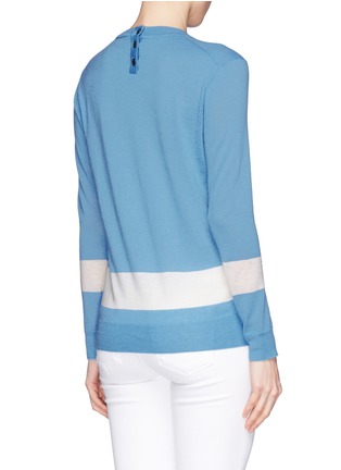 Back View - Click To Enlarge - TORY BURCH - 'Iberia' contrast stripe cashmere sweater