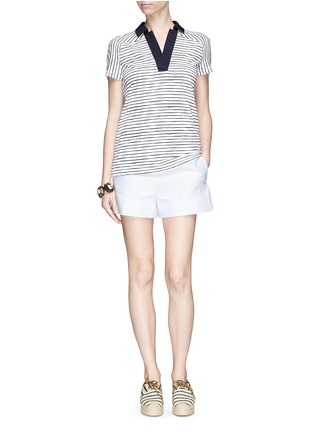 Figure View - Click To Enlarge - TORY BURCH - 'Dixie' stripe cotton polo tunic
