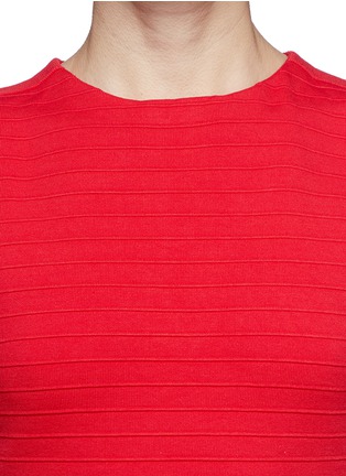 Detail View - Click To Enlarge - TORY BURCH - 'Etta' stripe knit contour dress