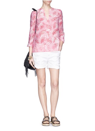 Figure View - Click To Enlarge - TORY BURCH - Dreamcatcher print slub linen tunic