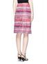 Back View - Click To Enlarge - TORY BURCH - Herringbone knit print silk pencil skirt