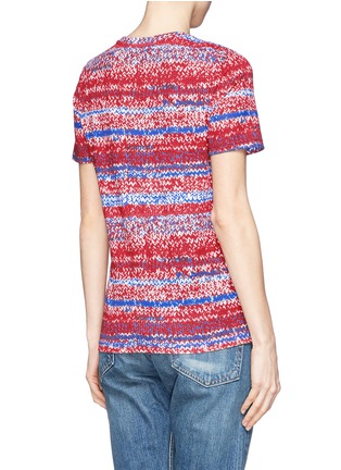 Back View - Click To Enlarge - TORY BURCH - 'Connie' knit print pima cotton T-shirt