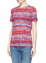 Front View - Click To Enlarge - TORY BURCH - 'Connie' knit print pima cotton T-shirt