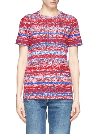 Main View - Click To Enlarge - TORY BURCH - 'Connie' knit print pima cotton T-shirt
