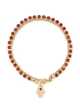 Main View - Click To Enlarge - ASTLEY CLARKE - 'Hamsa' 18k gold red agate friendship bracelet - Protection & Strength