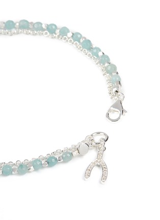 Detail View - Click To Enlarge - ASTLEY CLARKE - 'Wishbone' sterling silver amazonite friendship bracelet - Hope & Friendship