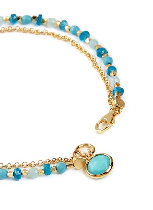 Detail View - Click To Enlarge - ASTLEY CLARKE - 'Be Very Cool' 18k gold turquoise friendship bracelet - Strength & Peace