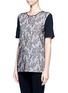 Front View - Click To Enlarge - JASON WU - Lace front T-shirt