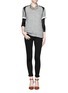 Figure View - Click To Enlarge - IRO - Leather insert knit top