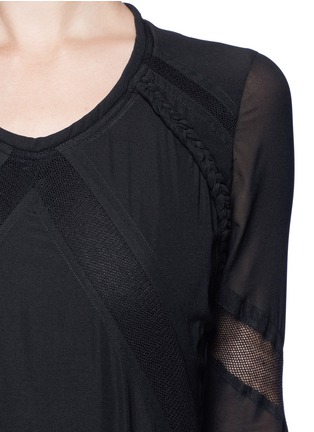 Detail View - Click To Enlarge - IRO - Kenton braided and mesh insert dress
