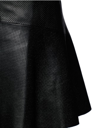 Detail View - Click To Enlarge - SANDRO - Punched leather skater skirt
