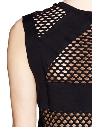 Detail View - Click To Enlarge - SANDRO - Risette mesh back jersey dress