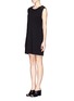 Front View - Click To Enlarge - SANDRO - Risette mesh back jersey dress