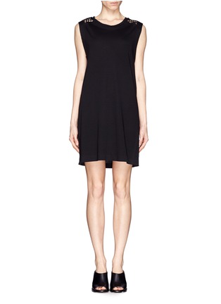 Main View - Click To Enlarge - SANDRO - Risette mesh back jersey dress